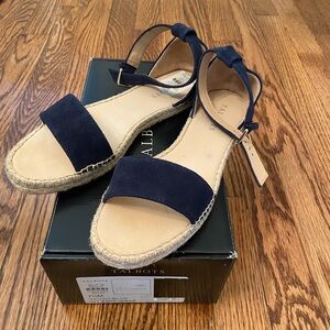 Talbots Navy Espadrille Sandals
